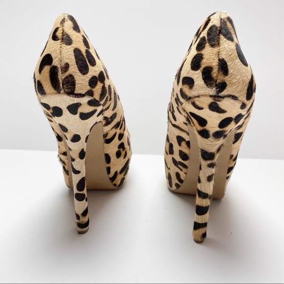 Steve Madden DejaVu leopard pony platform pumps pinup rockabilly - Picture 4 of 7